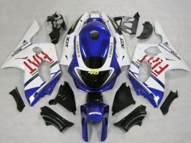 1996-2007 White Blue Fiat Motul Yamaha YZF600 Motorcycle Fairings