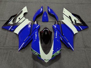 2015-2017 Blue White Glossy Black Unibat Flex-Box OEM Style Ducati 959 1299 Motorcycle Fairings