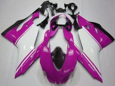 2011-2014 Pink White Black Ducati 1199 Motorcycle Fairings