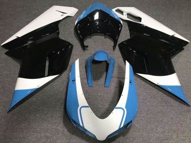 2007-2014 White Blue Glossy Black Ducati 848 1098 1198 Motorcycle Fairings