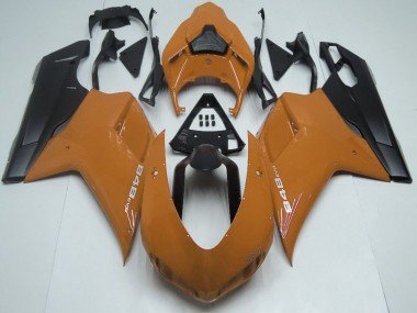 2007-2014 Brown Matte Black Ducati 848 Motorcycle Fairings