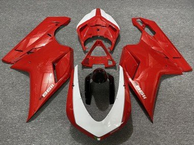2007-2014 Red White Black Ducati 1198 Motorcycle Fairings