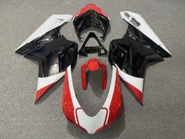 2007-2014 White Red Glossy Black Ducati 848 1098 1198 Motorcycle Fairings
