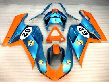 2007-2014 Orange Blue Gulf 62 Ducati 848 1098 1198 Motorcycle Fairings