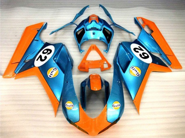 2007-2014 Orange Blue Gulf 62 Ducati 848 1098 1198 Motorcycle Fairings
