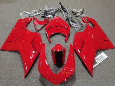 2007-2014 Glossy Red Plain Ducati 848 1098 1198 Motorcycle Fairings