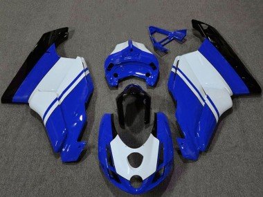 2003-2004 White Blue Glossy Black Ducati 749 999 Motorcycle Fairings