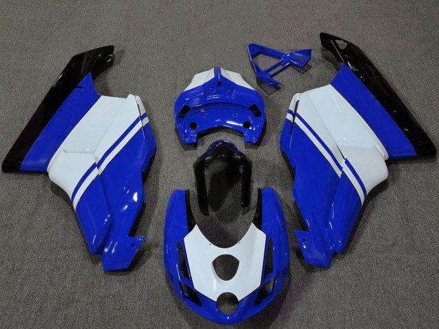 2003-2004 White Blue Glossy Black Ducati 749 999 Motorcycle Fairings