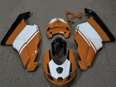 2003-2004 White Orange Glossy Black Ducati 749 999 Motorcycle Fairings