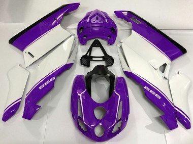 2003-2004 White Purple Black Ducati 999 Motorcycle Fairings
