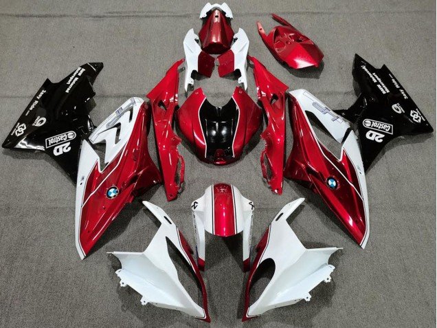 2017-2018 White Red Glossy Black BMW S1000RR Motorcycle Fairings