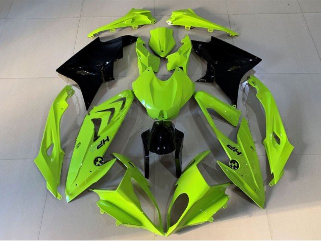 2009-2014 High Viz Yellow Glossy Black HP BMW S1000RR Motorcycle Fairings