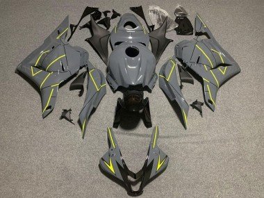 2009-2012 Dark Nardo Grey Yellow Honda CBR600RR Motorcycle Fairings