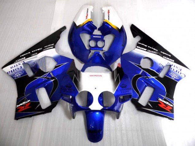 1987-1989 White Yellow Blue Glossy Black Corona Motul Honda CBR400RR NC23 Motorcycle Fairings