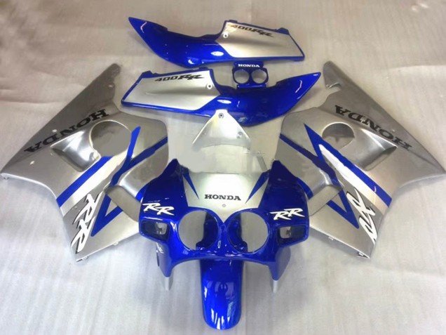 1987-1989 Silver Blue Honda CBR400RR NC23 Motorcycle Fairings