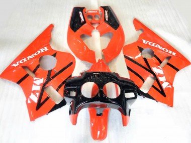 1987-1989 Orange Glossy Black Honda CBR400RR NC23 Motorcycle Fairings