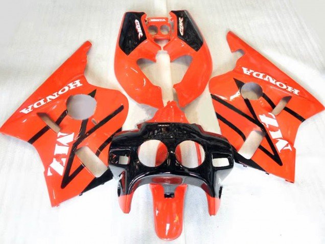 1987-1989 Orange Glossy Black Honda CBR400RR NC23 Motorcycle Fairings