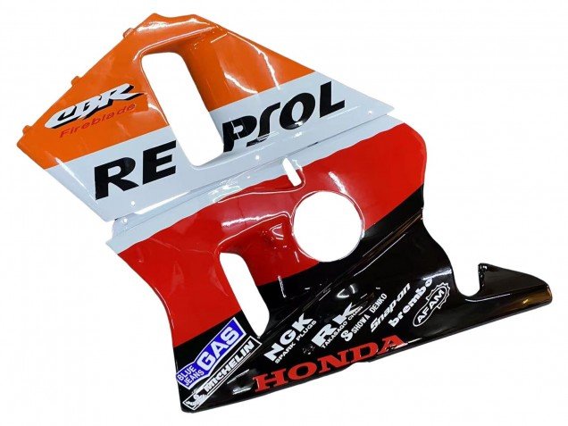 1987-1989 Orange White Red Glossy Black Repsol HRC Honda CBR400RR NC23 Motorcycle Fairings