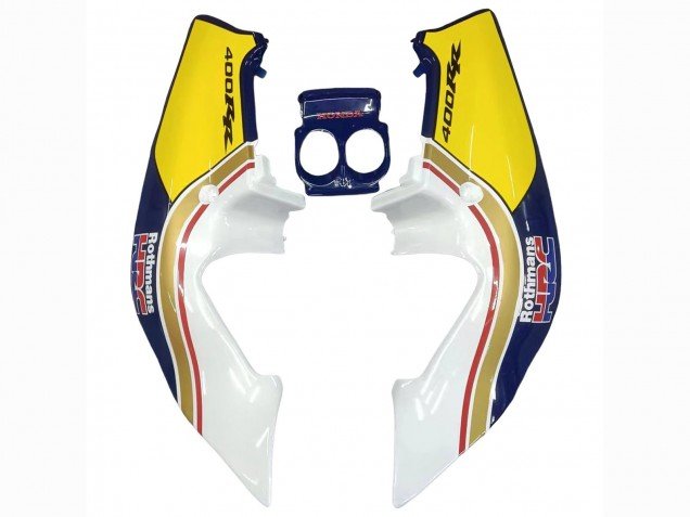 1987-1989 White Yellow Blue Rothmans Honda CBR400RR NC23 Motorcycle Fairings
