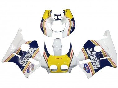 1987-1989 White Yellow Blue Rothmans Honda CBR400RR NC23 Motorcycle Fairings
