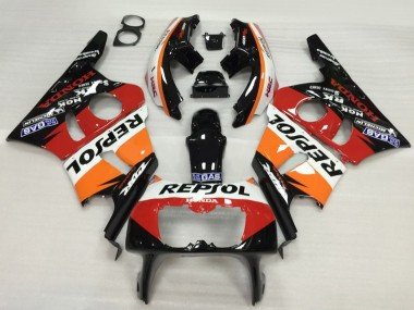 1987-1989 Orange White Red Glossy Black Repsol HRC Honda CBR400RR NC23 Motorcycle Fairing