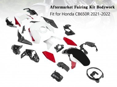2019-2022 Black Red White Honda CB650R Motorcycle Fairings
