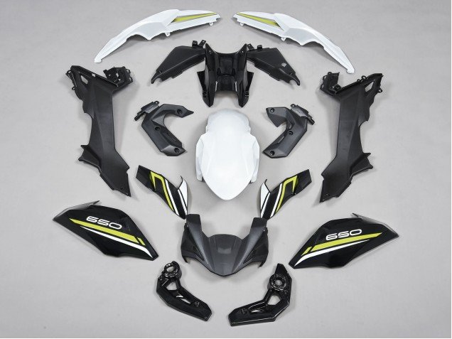 2017-2019 Black White Yellow Kawasaki Ninja Z650 Motorcycle Fairings