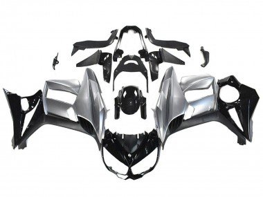 2010-2016 Glossy Black Silver Kawasaki Z1000SX Motorcycle Fairings