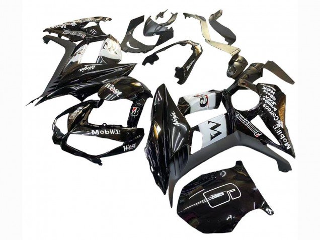 2010-2016 Glossy Black Gold White Mobil West Kawasaki Z1000SX Motorcycle Fairings