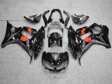 2010-2016 Glossy Black Matte Black Red Bull Kawasaki Z1000SX Motorcycle Fairings