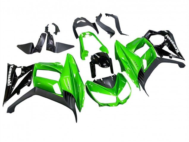2010-2016 Glossy Black Matte Black Green Kawasaki Z1000SX Motorcycle Fairings