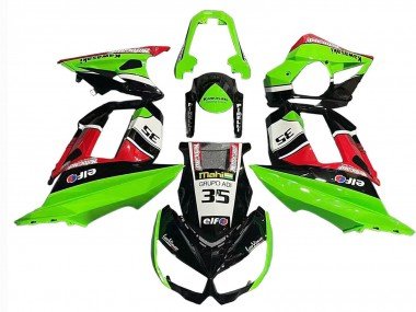 2010-2016 Green Red Glossy Black Elf 35 Kawasaki Z1000SX Motorcycle Fairings