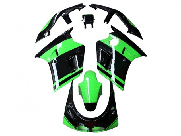 1989-1990 Green Glossy Black Kawasaki ZXR250 Motorcycle Fairings