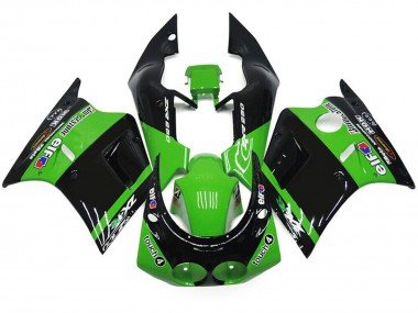 1989-1990 Green Glossy Black Elf Touch4 Bridgestone Kawasaki ZXR250 Motorcycle Fairings