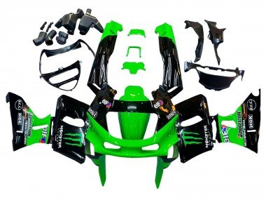 1998-2003 Green Black Monster Elf Kawasaki ZZR600 Motorcycle Fairings