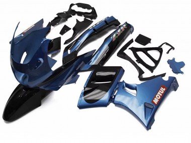 1993-2007 Blue Black Red Motul Kawasaki ZZR400 Motorcycle Fairings