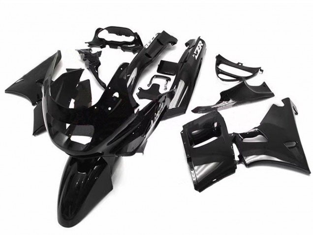 1998-2003 Glossy Black Kawasaki ZZR600 Motorcycle Fairings
