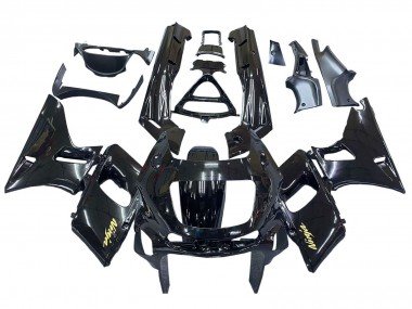 1998-2003 Glossy Black Gold Ninja Kawasaki ZZR600 Motorcycle Fairings