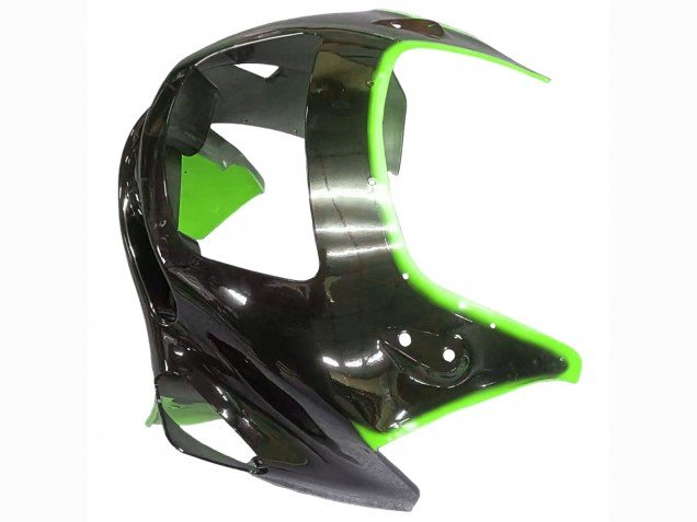 1998-2003 Green Glossy Black Flame Kawasaki ZZR600 Motorcycle Fairings