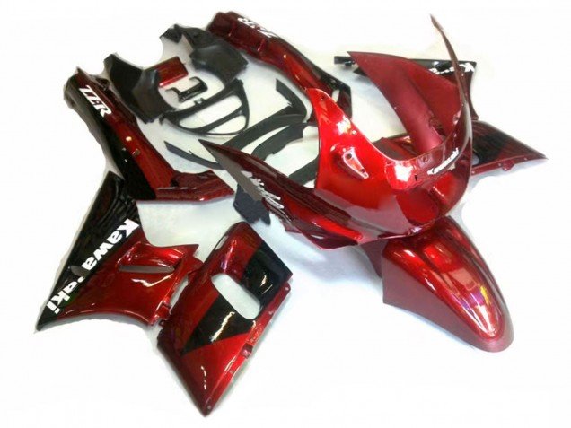 1993-2007 Red Glossy Black Kawasaki ZZR400 Motorcycle Fairings