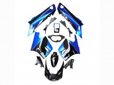 1990-1992 Blue Glossy Black Kawasaki ZZR1100 Motorcycle Fairing