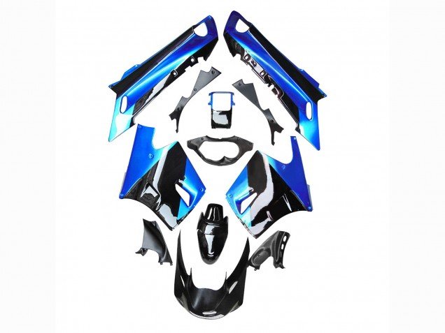 1990-1992 Blue Glossy Black Kawasaki ZZR1100 Motorcycle Fairing