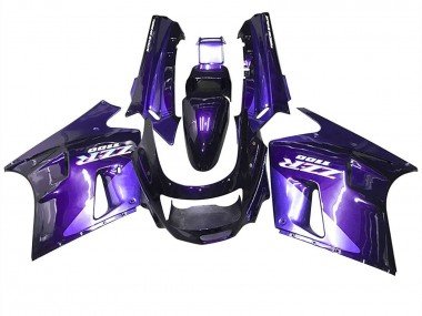1990-1992 Purple Blue Kawasaki ZZR1100 Motorcycle Fairings