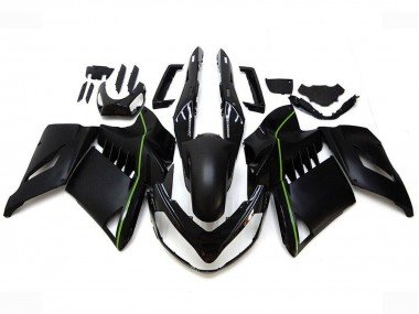 2007-2009 Matter Black Green Lines Kawasaki GTR1400/ZG1400 Motorcycle Fairings