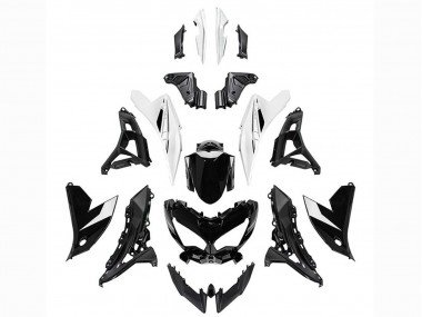 2022-2025 Glossy Black White Kawasaki Versys 650 Motorcycle Fairings
