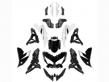 2022-2025 Glossy Black White Kawasaki Versys 650 Motorcycle Fairings