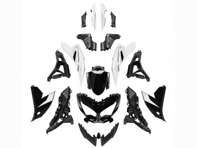 2022-2025 Glossy Black White Kawasaki Versys 650 Motorcycle Fairings