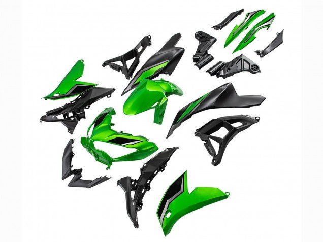 2022-2025 Green Glossy Black Kawasaki Versys 650 Motorcycle Fairings