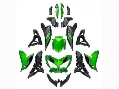 2022-2025 Green Glossy Black Kawasaki Versys 650 Motorcycle Fairings