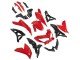 2022-2025 Red Black Kawasaki Versys 650 Motorcycle Fairings